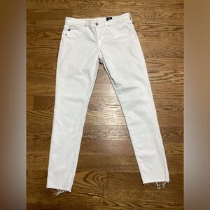 Adriano Goldschmied Ankle skinny white denim jeans. Size 29